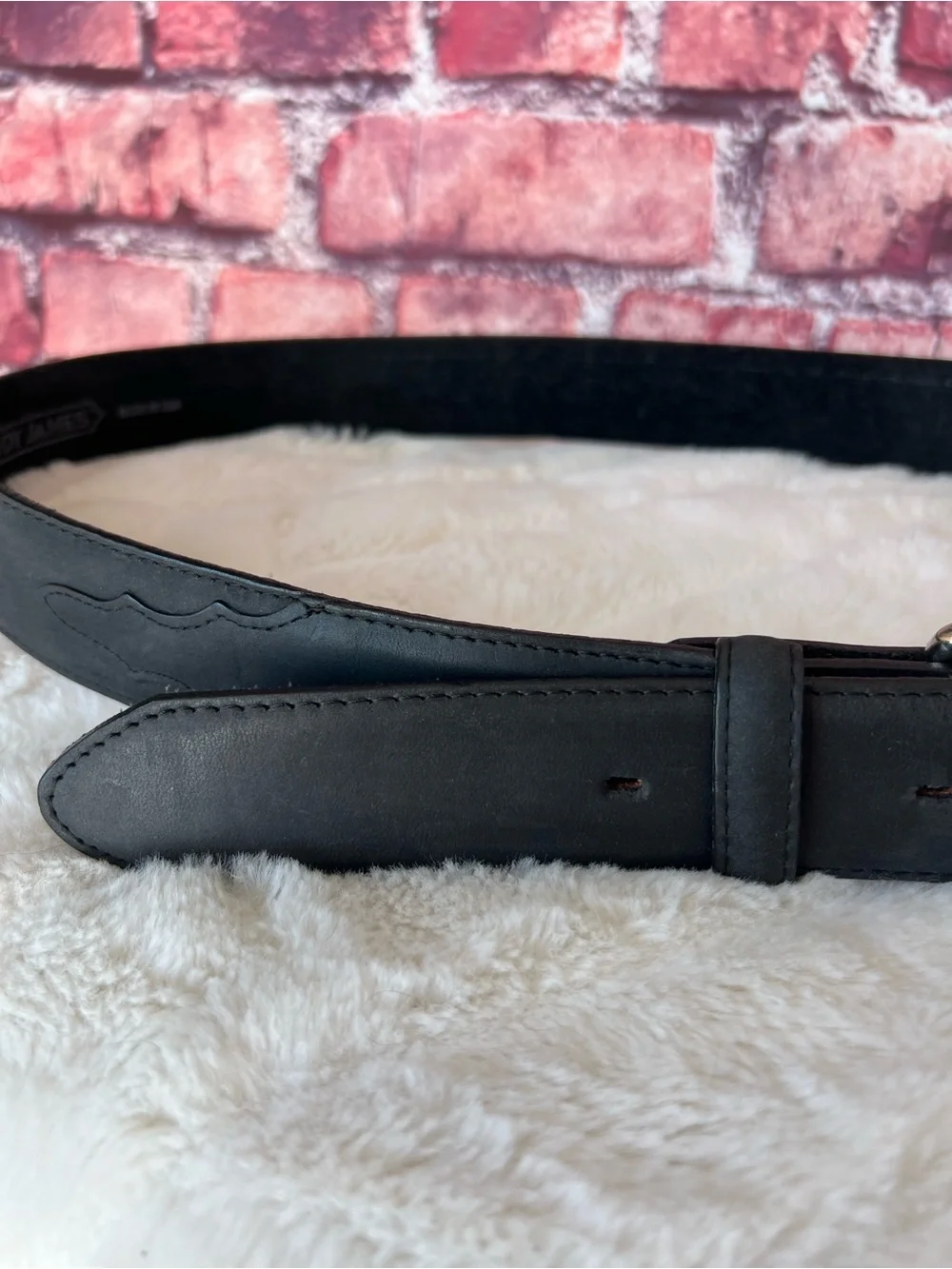 Cody James Black Leather Western Belt Made In USA